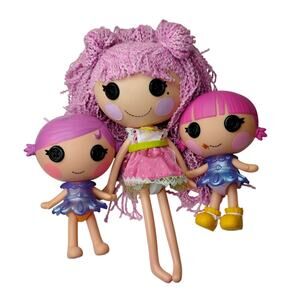 Lalaloopsy Dolls Jewel Sparkles Loopy Hair 11" Little Squirts 7" lot of 3